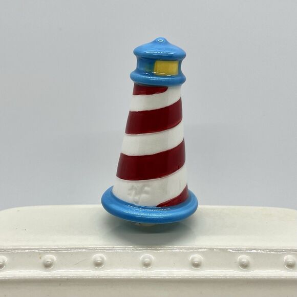 Nora Fleming Mini Red White Lighthouse A163 Retired Nautical Beach As-Is - Picture 1 of 4